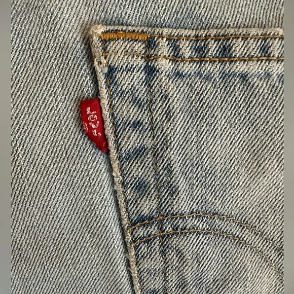Levis 505 Jeans Mens 29 X 30 Regular Fit Straight Leg Light Wash Blue Denim - Picture 6 of 12